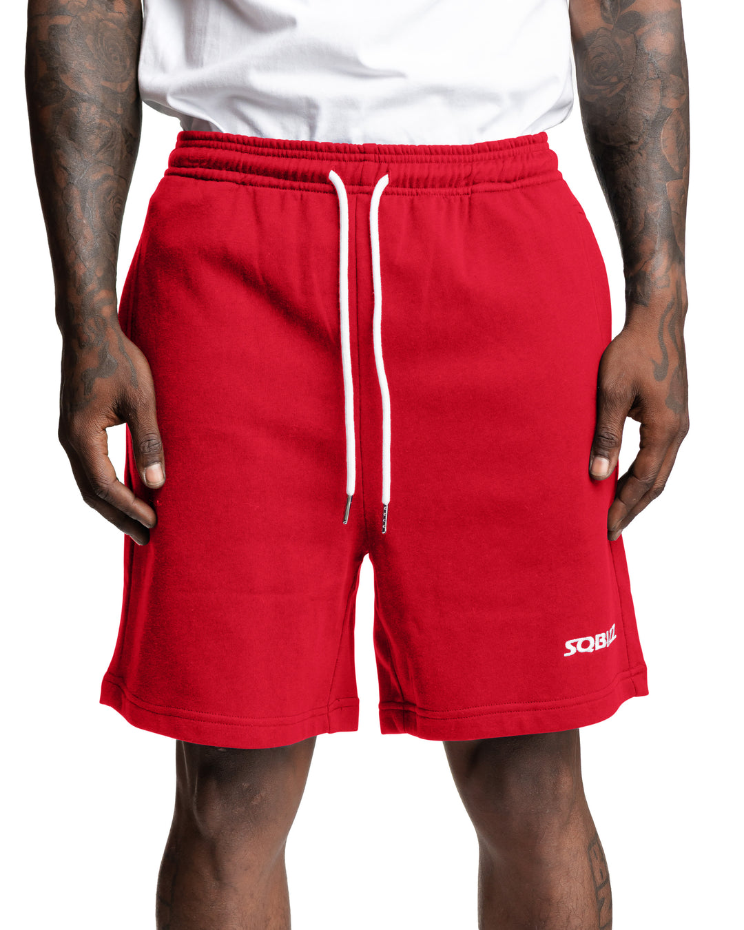 Centre Shorts in Red/White