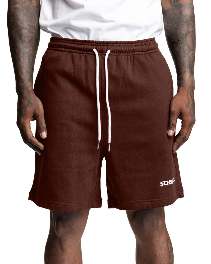 Centre Shorts in Chocolate/White